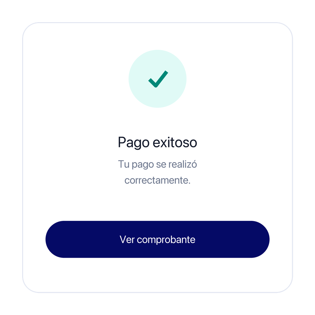 Pago exitoso de servicio en Liveen